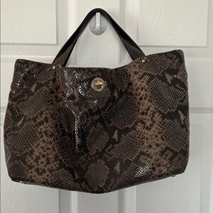 Kate Spade Brown Snakeskin Tote Bag